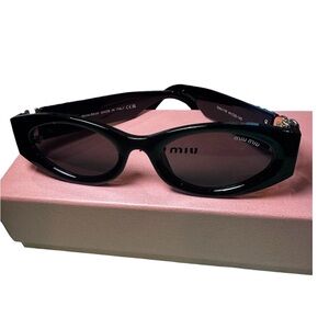 Black and Gold 11WS MIUMIU STYLE Women's Sunglasses